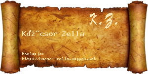 Kácsor Zella névjegykártya